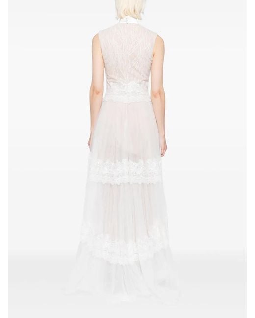 Saiid Kobeisy White Lace Maxi Dress