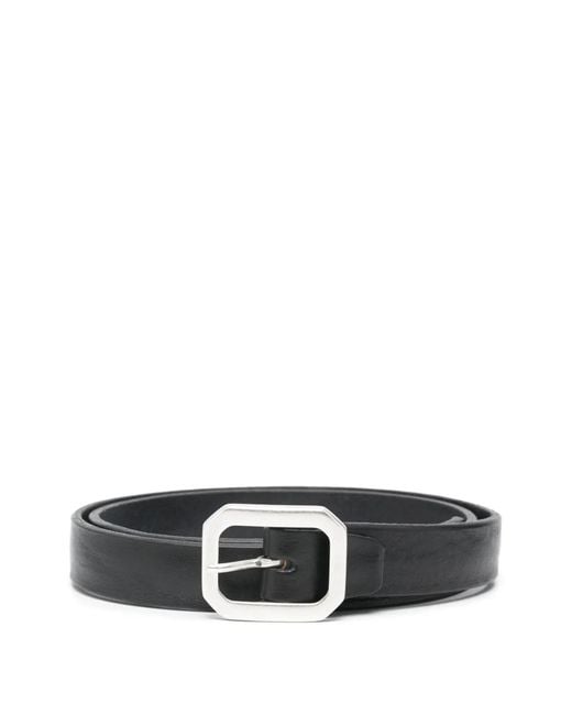 Eraldo White Square-Buckle Belt for men