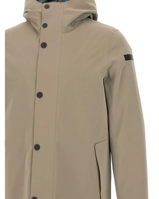 Rrd Natural Hooded Button-Fastening Coat for men