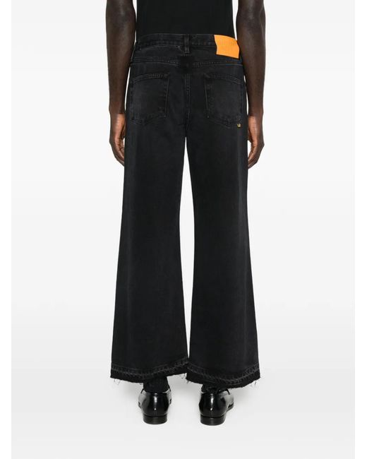 GALLERY DEPT. Black Frayed-Hem Jeans