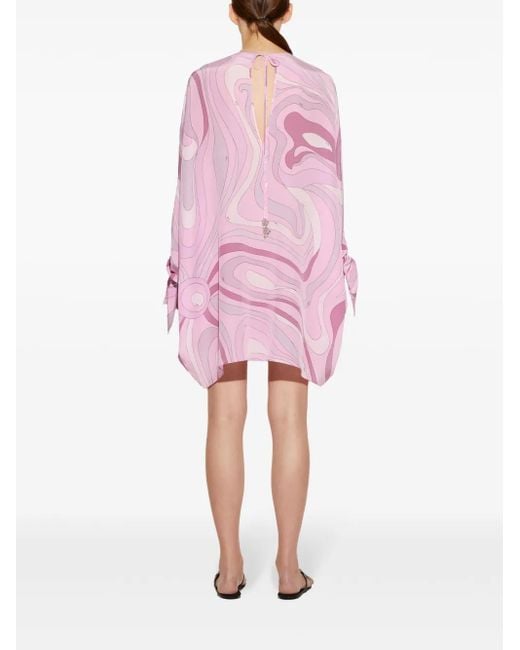 Emilio Pucci アブストラクトパターン ミニドレス Pink