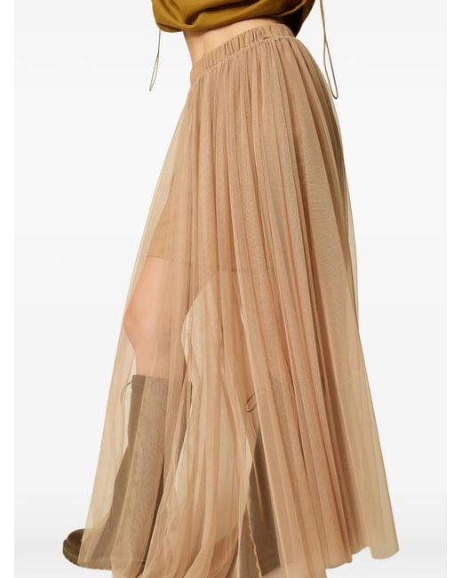 Twinset Natural Long Tulle Skirt