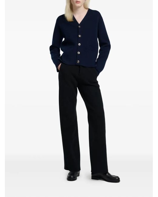 Barrie Blue V-Neck Button Cardigan