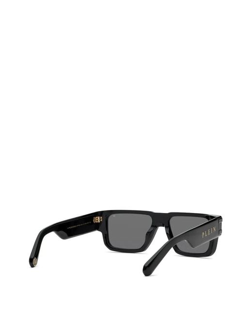 Philipp Plein Black Plein Eagle Rectangular-Frame Sunglasses for men