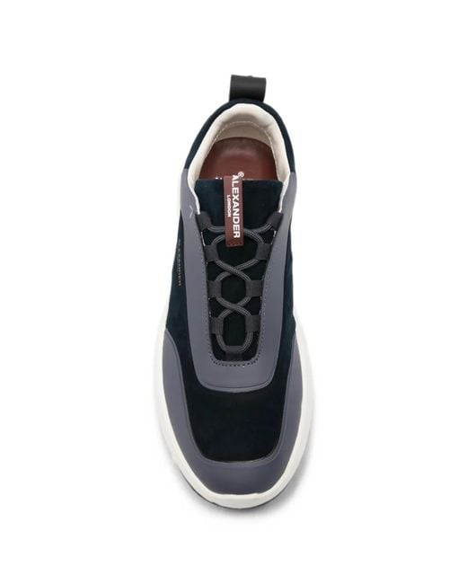 Alexander Smith Black Eclipse Logo-Print Panelled Sneakers for men