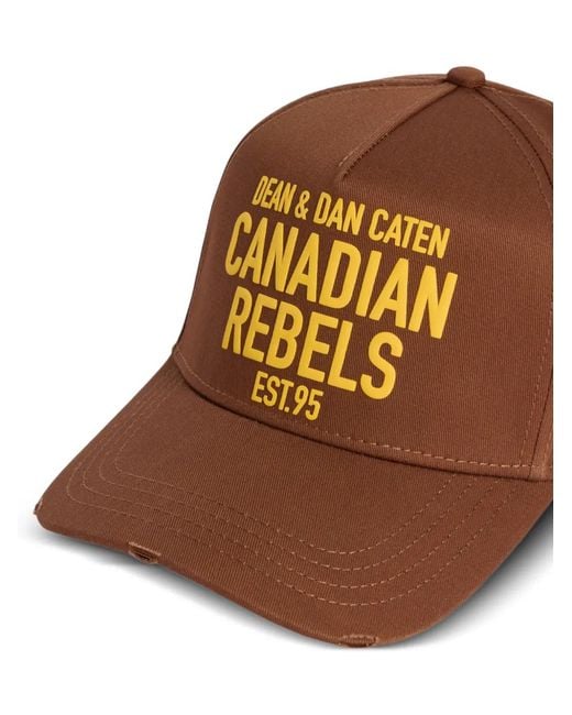 DSquared² Brown Rebels Baseball Cap for men
