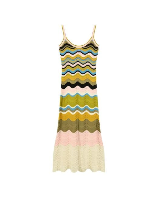 LaDoubleJ Metallic Chevron-Knit Sundress