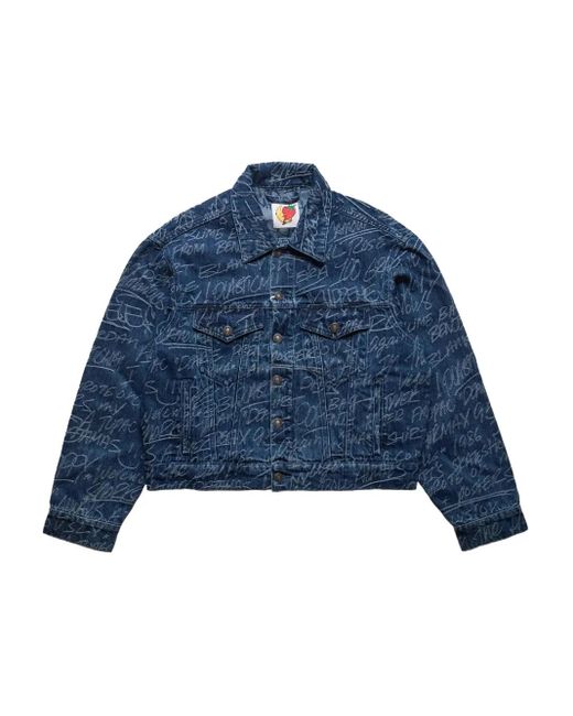 Sky High Farm Blue Angry Chore Denim Jacket for men