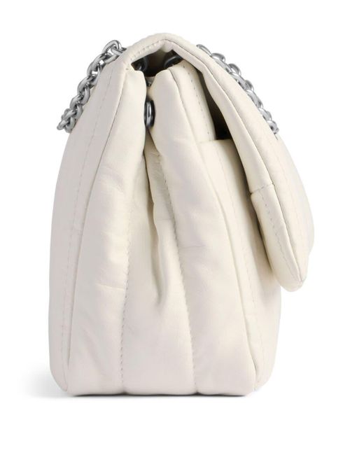 Mini sac porté épaule matelassé Monaco Balenciaga en coloris White
