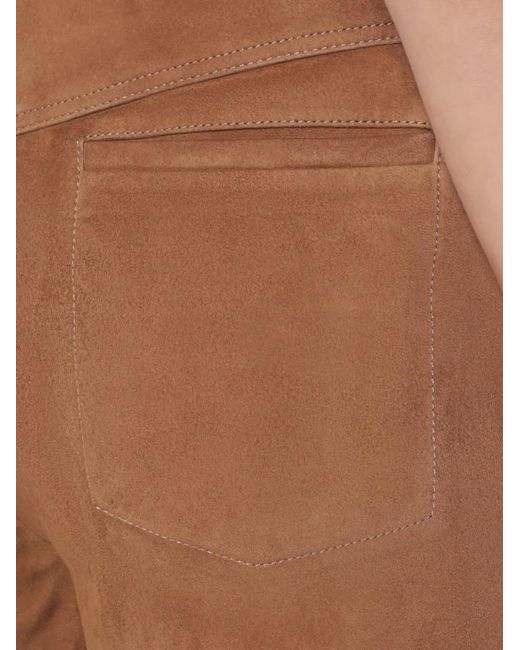 Nour Hammour Brown Coda Suede Trousers