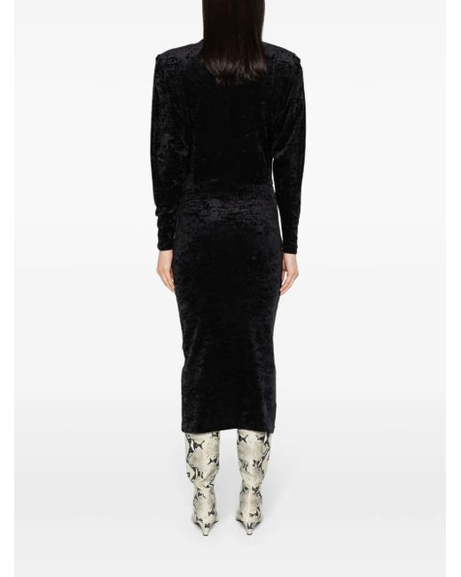 Isabel Marant Black Hadley Velvet Dress