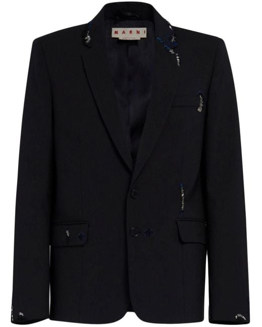 Marni notched hotsell collar blazer