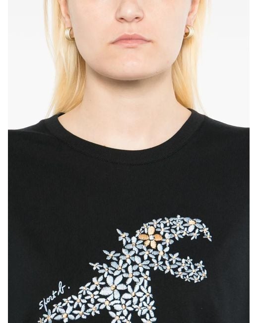 SPORT b. by agnès b. Black Danity Flower Dino T-Shirt