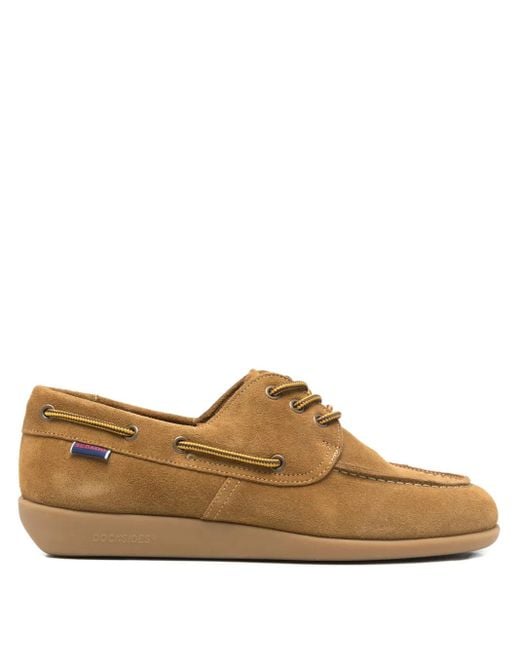 Sebago Brown Gary Jobson Laced Boat Shoes for men