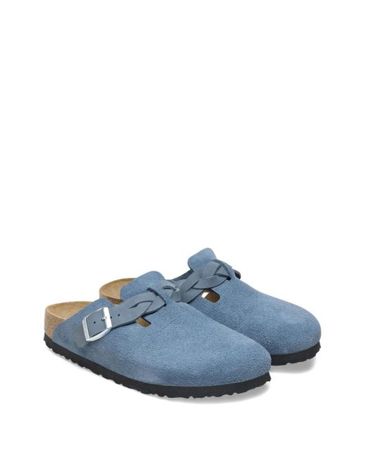 Birkenstock Blue Boston "Elemental" Suede Mules for men