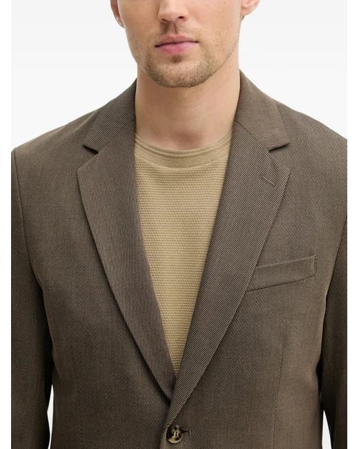 Sisley Brown Single-Breasted Blazer for men