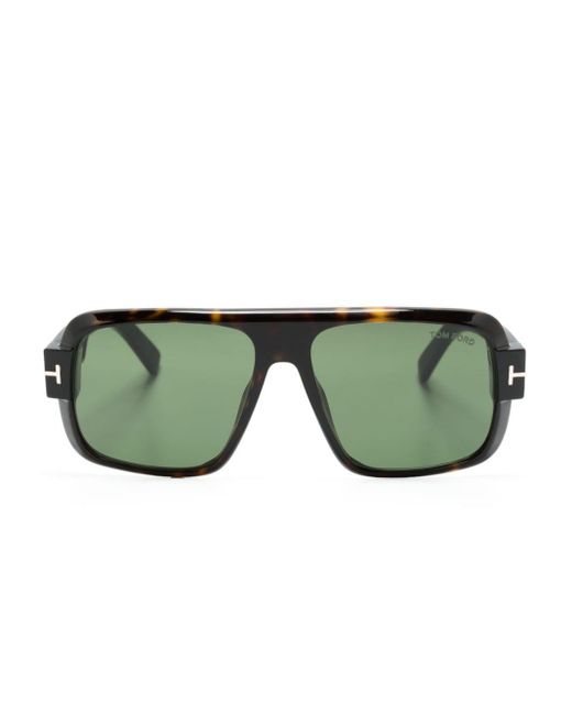 Gafas de sol Turner con montura estilo piloto Tom Ford de hombre de color Green