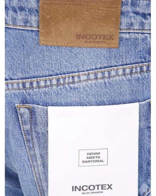 Incotex Blue Washed Jeans for men