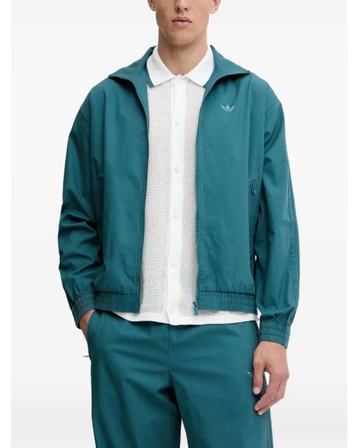 Adidas Blue Originals Firebird Three-Stripe Track Jacket for men