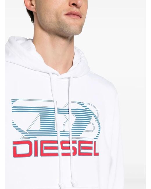 メンズ DIESEL S-ginn-hood パーカー White