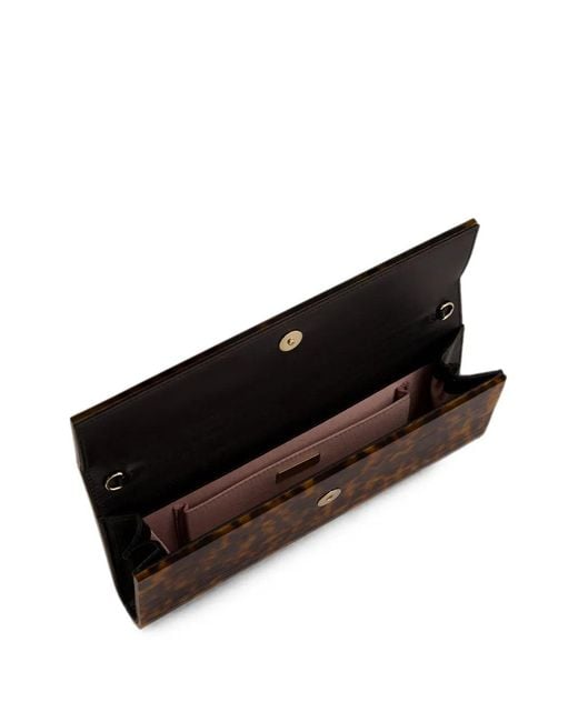 Jimmy Choo Brown Sweetie Tortoiseshell-Effect Clutch Bag