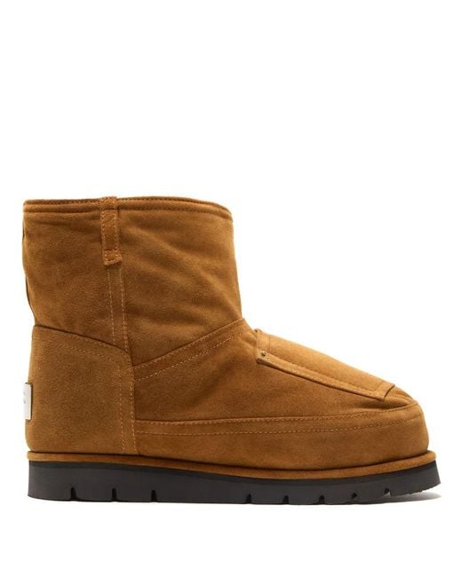 Acne Brown Shearling Leather Slip-On Boots for men