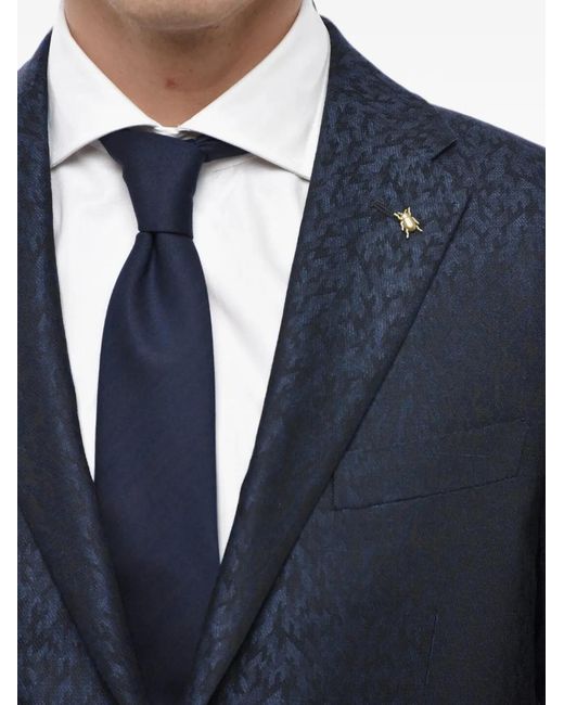 Corneliani Blue Notch-Lapel Blazer for men