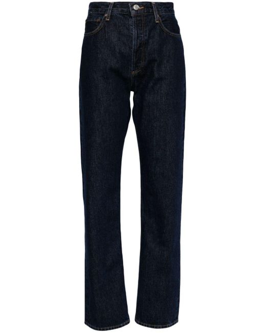 Agolde Blue Five-pocket Straight-leg Jeans