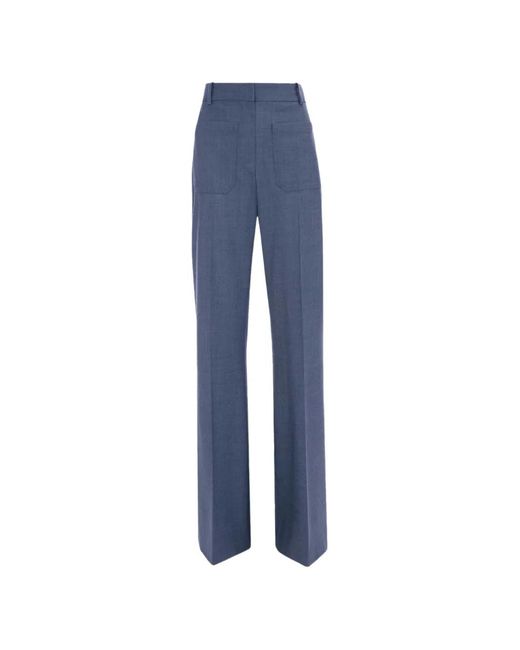 Victoria Beckham Blue Alina Tailored Trousers