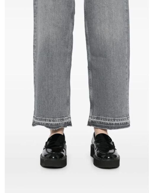 Theory Gray Straight-Leg Jeans