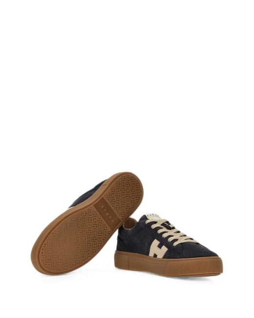 Hogan Black H705 Leather Sneakers for men