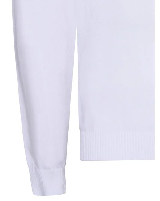 Malo White Button Long-Sleeved Polo Shirt for men
