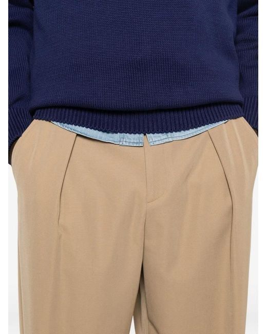 A.P.C. White Renato Pleated Trousers for men