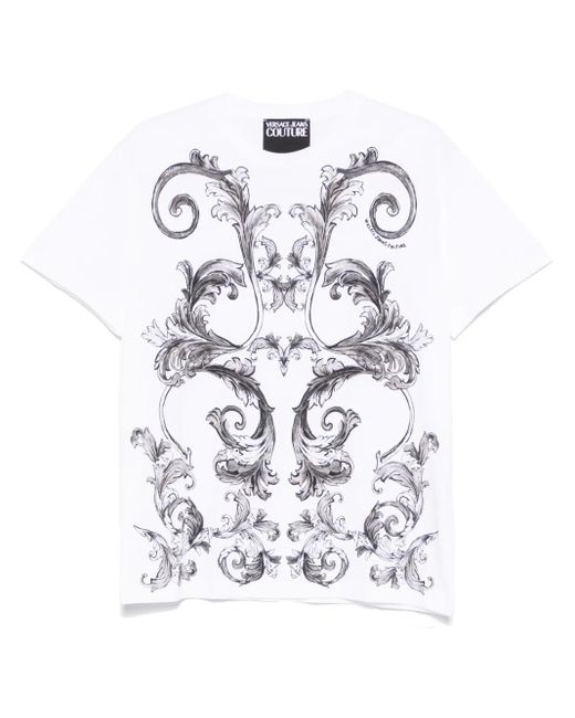 メンズ Versace Jeans Couture Outline Barocco Tシャツ White