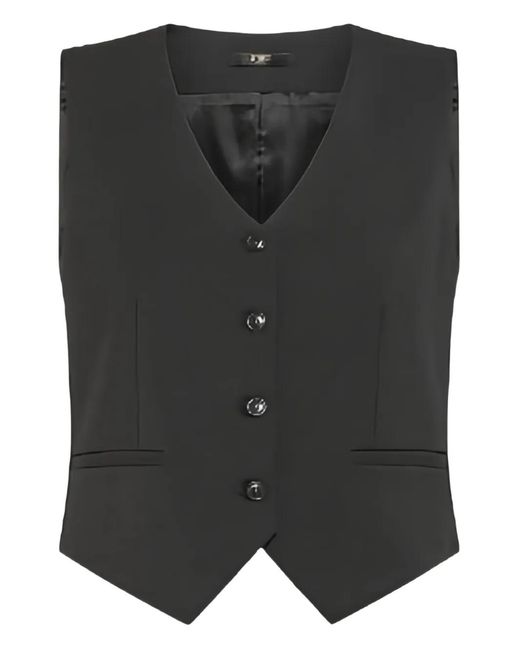 Seventy Black V-Neck Buttoned Waistcoat