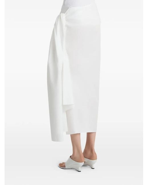 Khaite White Shay Skirt