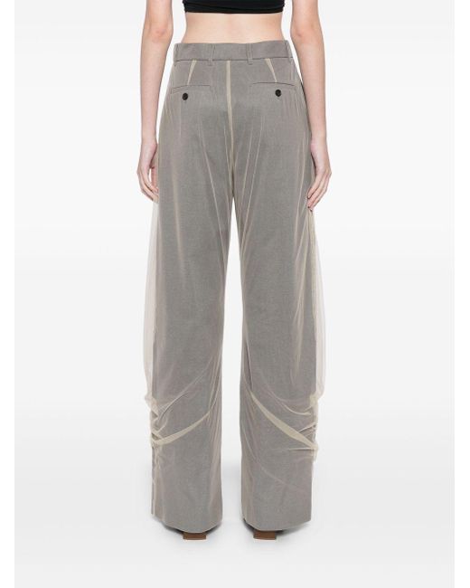 Y. Project Gray Draped Layered Trousers