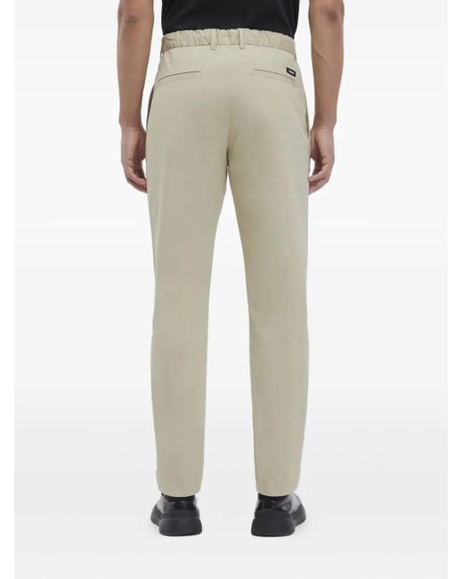 Calvin Klein Natural Tapered Drawstring Trousers for men