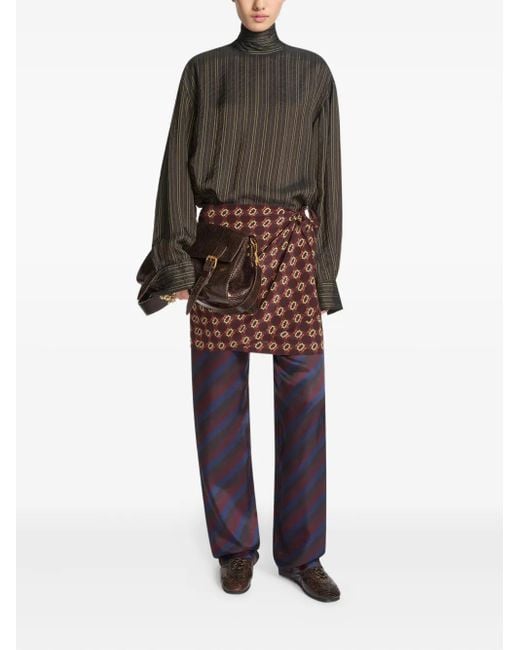 Dries Van Noten Brown Sneakers Aus Schlangenleder