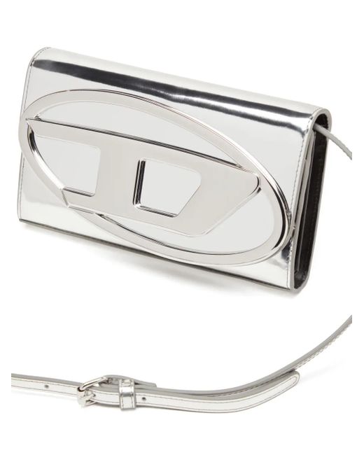 DIESEL Gray 1Dr Chain Leather Wallet