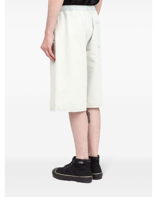 MM6 by Maison Martin Margiela Denim Shorts Met Elastische Taille in het White voor heren