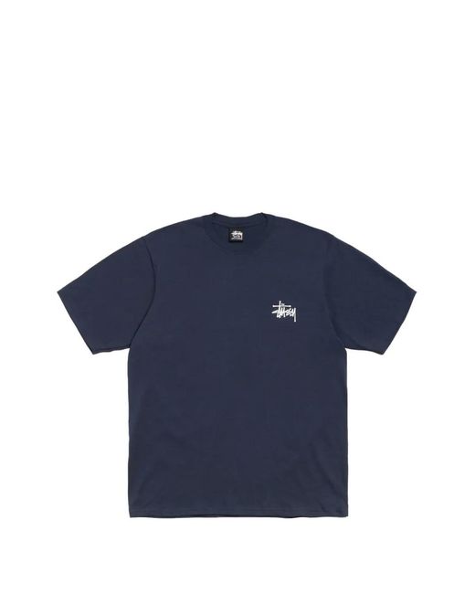 Stussy Blue Basic Logo T-Shirt for men