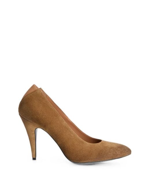 Jil Sander White Pointed-Toe V-Shaped Back Pumps
