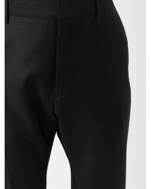 DSquared² Black Tailored Trousers With Classic Waistband And Subtle Pleats for men