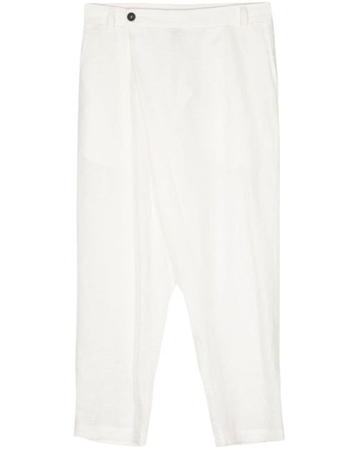 Isabel Benenato White Wrap Cropped Trousers for men
