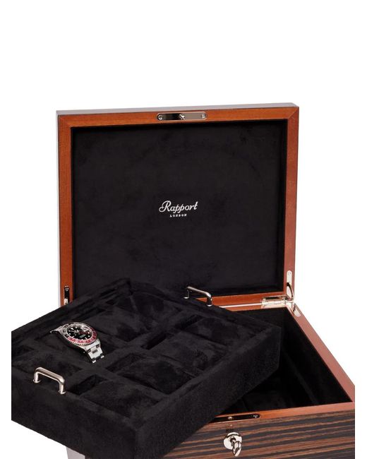 Rapport Black Heritage Wood 16-Watch Box for men