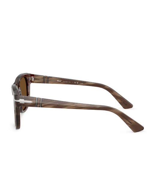 Persol Brown Rectangle-Frame Sunglasses
