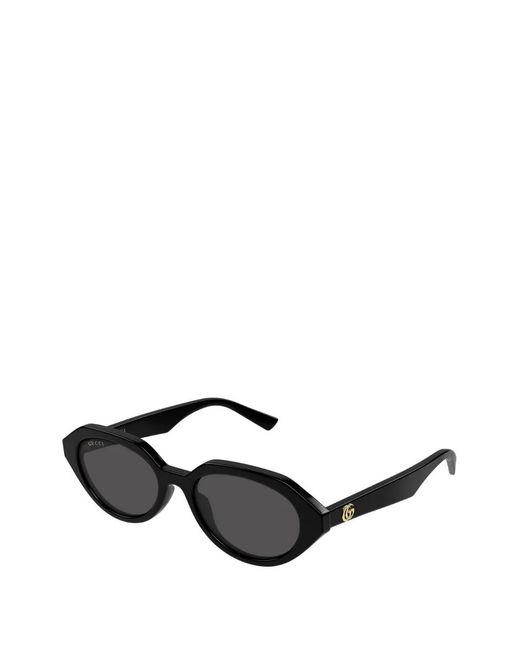 Gucci Black Geometric-Frame Sunglasses