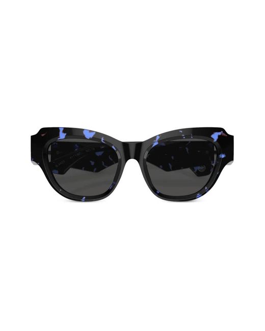 Burberry Black Rose Monogram Cat-Eye Sunglasses