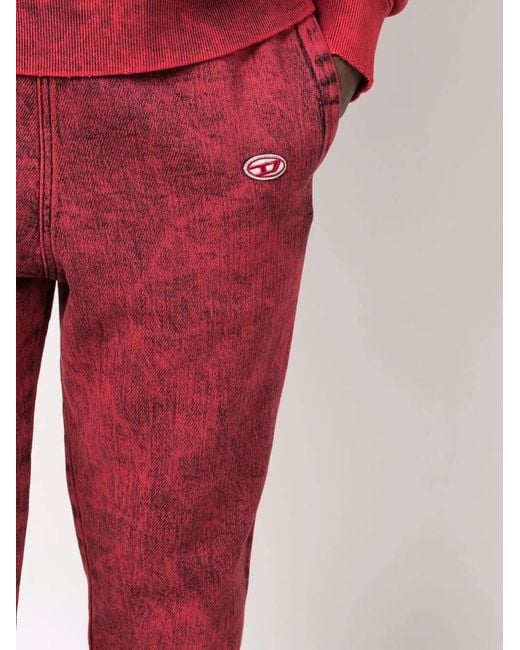 DIESEL Red D-Lab Joggjeans Track Trousers
